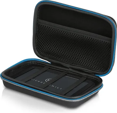 Produktbild von Wicked Chili AntiShock Tasche für Festplatte, SSD & Navigationsgeräte (max. 15 x 10 x 4,5 cm, Fach für Ladekabel, Polsterung)