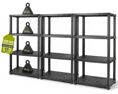 Produktbild von Kunststoff-Regal - Modulares Regalsystem - Stehendes Regal - Platzsparend