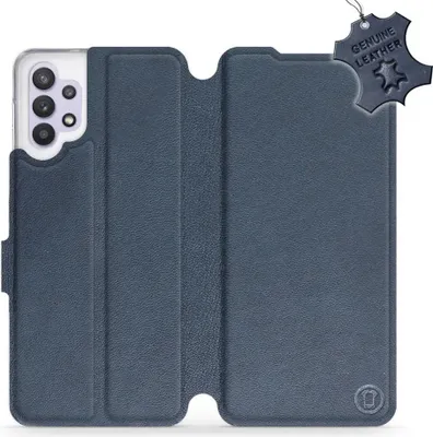 Produktbild von Echtleder Handyhülle für Galaxy A32 5G, Mobiwear Leather, Dunkelblau