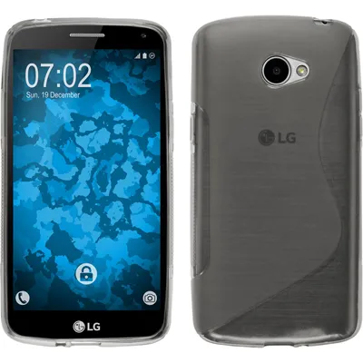 Produktbild von PhoneNatic Case kompatibel mit LG K5 - grau Silikon Hülle S-Style + 2 Schutzfolien
