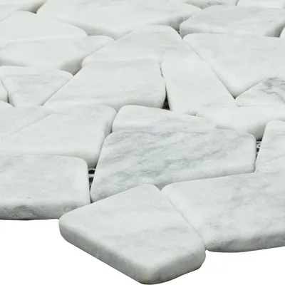 Produktbild von Marmor Bruch Mosaikfliesen Mareblu Carrara Weiss