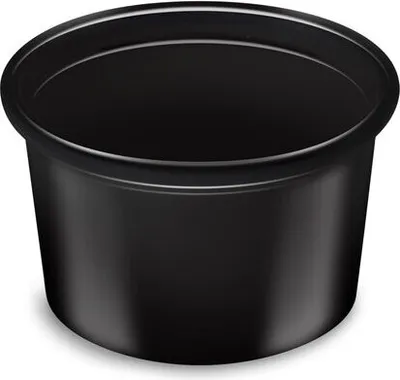 Produktbild von 200x Dressingbecher Feinkostbecher schwarz PP 30 ml  Ø 46 mm