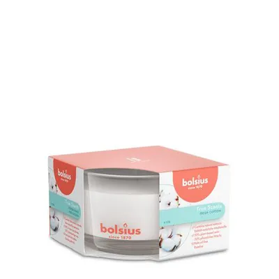Obrázok produktu pre Bolsius Duftglas flach Fresh Bavlna