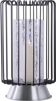 Produktbild von Kerzenständer Malibu 100 Schwarz / Silber