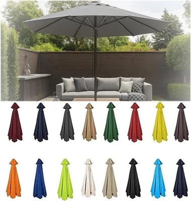 Image de Tente d'ombrage - Brise-vue pour le jardin - Imperméable et résistant aux UV - 3,0 m, 8 baleines - Rouge