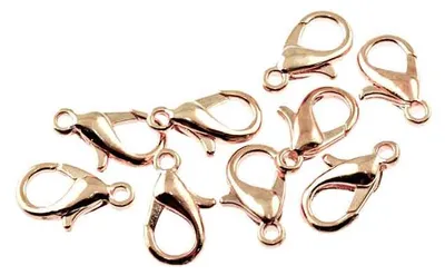 Produktbild von Vintageparts 10 Karabinerverschlüsse roségoldfarben 12mm