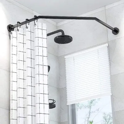 Image de Tringle à rideau de douche réglable en acier inoxydable 304, ajustable et sans perçage