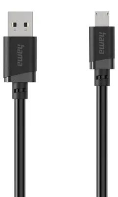 Produktbild von Hama 00201803, 1 m, USB A, Micro-USB B, USB 2.0, 0,48 Gbit/s, Schwarz