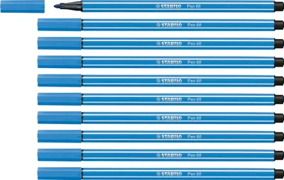 Produktbild von Premium-Filzstift - STABILO Pen 68 - 10er Pack - dunkelblau