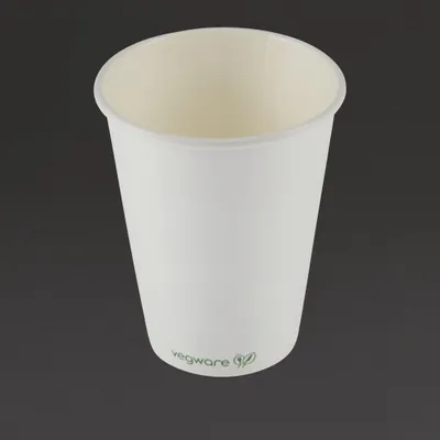 Obrázok produktu pre Vegware kompostovateľné poháre na horúce nápoje 34Cl biele