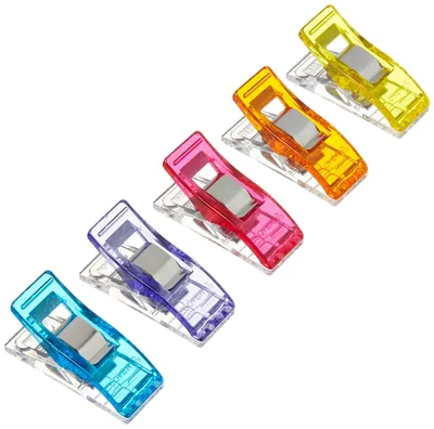 Produktbild von Clover Wonder Clips Stoffklammer, Policarbonat, Edelstahl, Mehrfarbig, 1 Pack, Sortiert