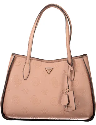 Image de Guess Jeans cabas Keandra rose logo 4G, pivoine, triangle