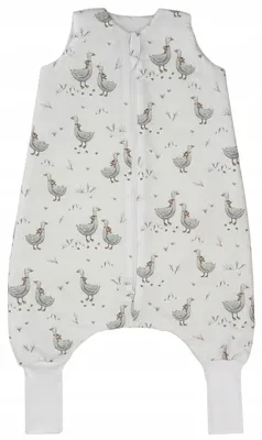 Produktbild von Gefütterter Babyschlafsack mit Füßen und Socken 1.0 TOG 100% Baumwolle S 74-86