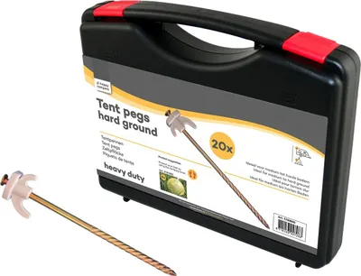 Obrázok produktu pre 20x kolíky do zeme kolíky na tvrdú podlahu 20 cm pre stan kempovanie karavan pavilón markíza