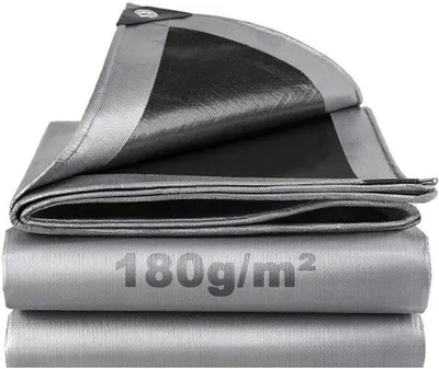 Zdjęcie produktu dla Plastikowa plandeka ochronna, wodoodporna, 3 x 6 m - Plandeka PE, 180 g/m² - Odporna na promieniowanie UV - Wytrzymała na rozdarcia - Z metalowymi oczkami - Uniwersalne zastosowanie