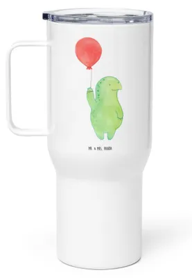 Produktbild von Mr. & Mrs. Panda thermosbecher Schildkröte Luftballon - Weiß - Geschenk, Kaffee-to-go-Becher, Isolierbecher, Schildkröten, Motivation, Teebecher, Jahrmarkt, Thermobecher