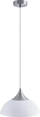 Produktbild von Pendelleuchte Hängelampe Esszimmer Esstischlampe 1,5m Textilkabel Kürzbar E27 Farbe Weiß/Alu gebürstet