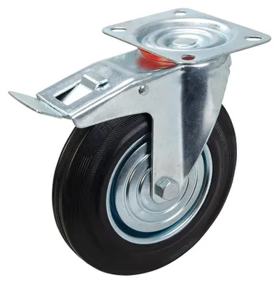 Obrázek produktu pro Gumová, robustní váleček – 200 mm – Maximální nosnost 200 kg