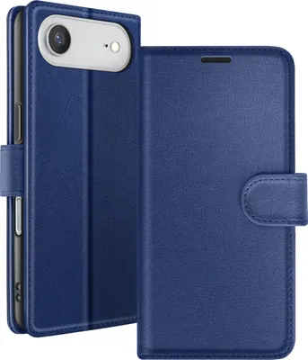 Image de Zanaé, étui portefeuille pour iPhone 17 avec support et fermeture magnétique, bleu nuit