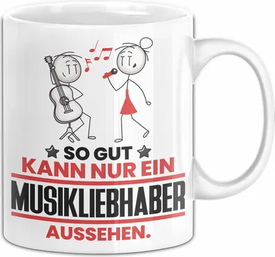 Produktbild von Musikliebhaber Geschenk Tasse So Gut Kann Nur Ein Musikliebhaber Aussehen Geschenkidee Kaffee-Becher (Weiß)