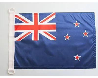 Bootflagge Neuseeland 45x30 cm, Mesh Polyester, mit Ringen