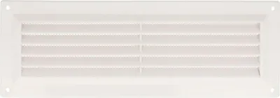 Produktbild von Lüftungsgitter mit Insektenschutz Weiß Kunststoff Insektenschutzgitter 260x90mm