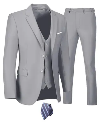 Produktbild von Furuyal Herren Anzüge 3-teiliges Slim Fit Anzug-Set, Zwei Knöpfe, Hochzeit, Busi