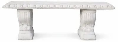 Produktbild von Casa Padrino Barock Gartenbank Weiß 125 cm - Garten & Terrassen Möbel