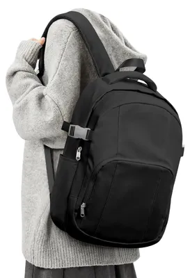 Produktbild von Omgoods – Rucksack für Damen, lässiger 14-Zoll-Laptop-Rucksack in Schwarz