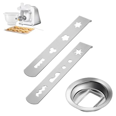 Spritzaufsatz für Gebäck, Edelstahl, 3-teilig, silber