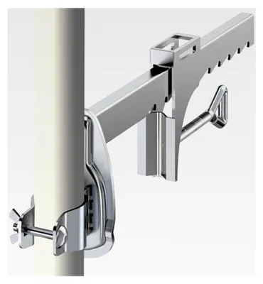 Produktbild von Balkonschirmhalter aus verzinktem Stahl für Balkongeländer, 32 mm/25 mm