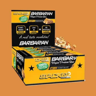 Produktbild von Barbarian Vegan Protein Bar (12x40g) Peanut Butter