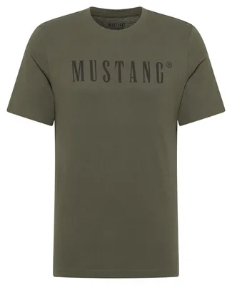 Produktbild von Mustang Übergrößen Logoprint T-Shirt oliv Austin