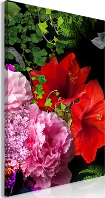 Produktbild von Vliesstoff Leinwandbild - Floral Symphony (1 Part) Vertical 60x90 cm Blumen b-A-0439-b-a