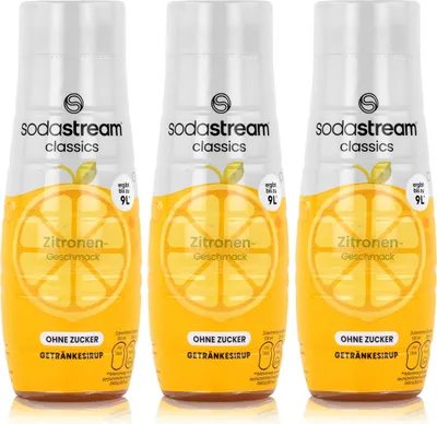 Produktbild von SodaStream Sirup ohne Zucker Zitrone Geschmack 440ml (3er Pack)