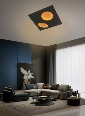 Imagen del producto de GEETI Lámpara de pared Toulon, 42W, 4200 lúmenes, 3000K, color /dorado