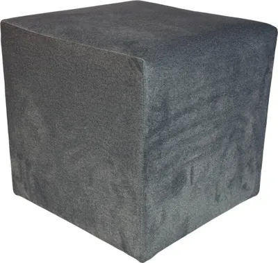 Zdjęcie produktu dla Pufa ELEMENT 40x40 cm kwadratowa trudnopalny welur łatwoczyszczący do sypialni salonu ciemno szara