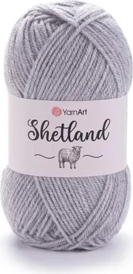 Produktbild von YarnArt Shetland 529, weiche, maschinenwaschbare Wollmischung, Hellgrau