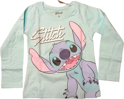 Produktbild von Langarm-Shirt für Mädchen - Stitch-Motiv | blau, 116
