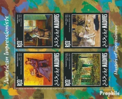 Produktbild von Briefmarken Malediven 2014 Mi 5125-5128 Kleinbogen (kompl. Ausg.) postfrisch Amerikanische Impressionisten