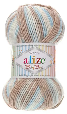 100g Baby-Strickgarn ALIZE Baby Best Batik 6657, Antipilling, Babywolle, Farbwahl