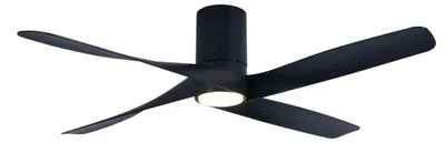 Immagine prodotto di Ventilatore da soffitto a risparmio energetico con luce LED e telecomando Riviera Nero 132 cm