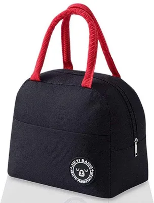 Immagine prodotto di Piccola valigetta porta pranzo portatile, valigette, valigette da picnic, per uomo, donna, bambino, scuola, ufficio, valigetta (nera)