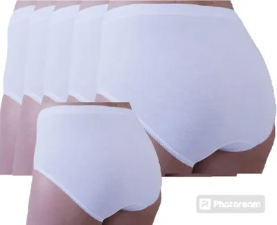 Produktbild von TOKER COLLECTION®  Damen Hüftslip „Barbara“ 4 Farben, super elastisch Packung, 6 Stück, Farbe Weiß, Größe 50/52