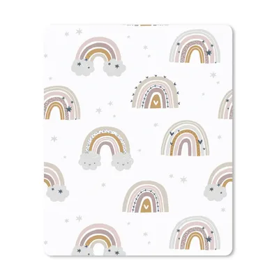 Produktbild von MuchoWow® Mauspad Mousepad Mädchen - Muster - Regenbogen 19x23 cm - Mousepads - Maus Mat - Pad - Mausunterlage - Mauspads - Spielen