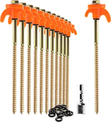 Produktbild von Zeltpflöcke 12 Stück, Robustes Stahl, Für Camping, Outdoor, Festivals, Harte Böden