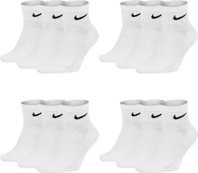 Produktbild von Nike SX7677 Socken Damen Herren Kurz Sportsocken Sparset - Größe: 38-42 - Farbe: 12 Paar weiss