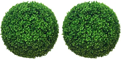 Produktbild von HOMCOM Buchsbaumkugel 2er Set, Künstliche Pflanzen, Zimmerpflanze mit UV-Schutz