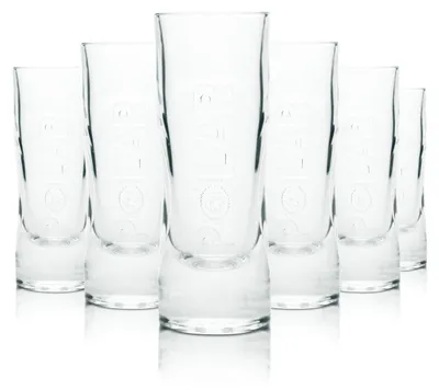 Produktbild von 6x Polar Glas 4cl Shot Kurze Stamper Gläser Kontur Erdbeer Passionfruit Limes