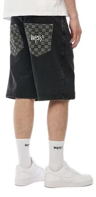Image de Short pour homme Mass Denim Higher Jeans, coupe ample, noir délavé - taille 30